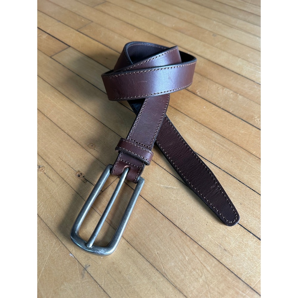 Vintage J.Jill 1" Skinny Smooth Leather Belt Brown M